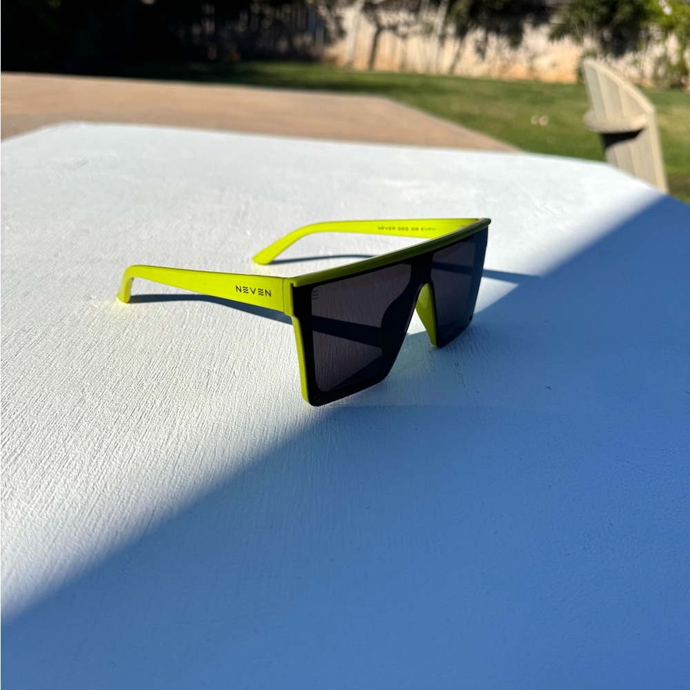 Neven LV “Never Enough” Bold Neon Straight Brow Sunglasses